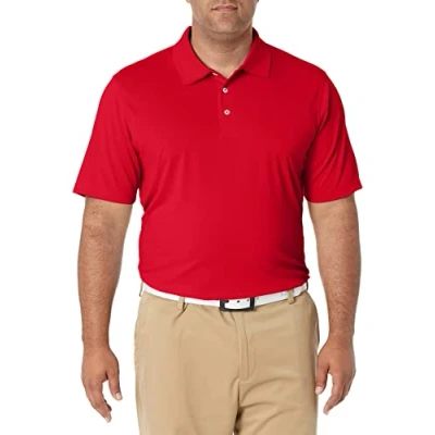 Immagine di Amazon Essentials Polo Ad Asciugatura Rapida vestibilità Regolare Uomo, Rosso Intenso, L