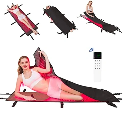 Immagine di JOBYNA Cintura per Terapia della Luce Rossa e Infrarossa, LED 660nm 850nm Lampada a Raggi Infrarossi, Red Light Therapy Dolore, Temperatura Regolabile (2pcs Tutto il corpo)