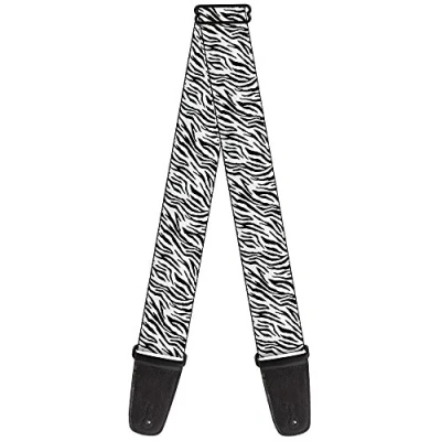 Immagine di buckle down Tracolla per chitarra, larghezza 5,1 cm, lunghezza 73 137 motivo zebra 2, colore: bianco