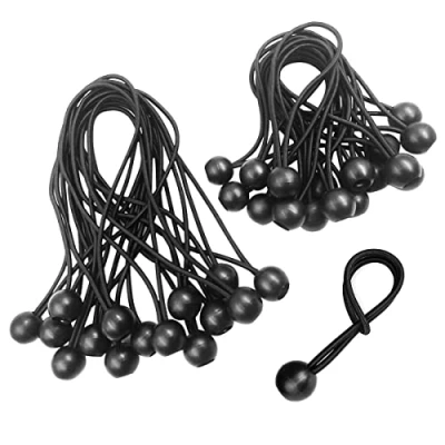 Immagine di Elastici con Pallina,Corde Elastiche,30 Pezzi Bungee Ball,Tenditori Sfera,Corda Elastica per Tendoni Ball Fissaggio,Elastici Fissaggio Tende Banner