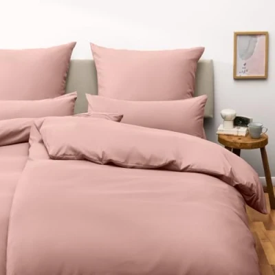 Immagine di Blumtal Biancheria da letto 135 x 200 cm, 4 pezzi, in microfibra traspirante, 2 copripiumini cm + federe 80 super morbida, certificato Oeko Tex, rosa