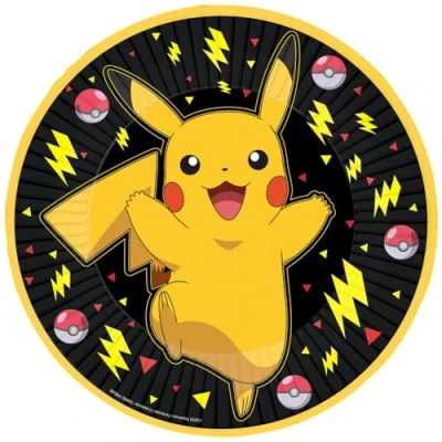 Immagine di amscan Piatti di carta per feste compleanno bambini Pokémon 9917104 66, confezione da 8