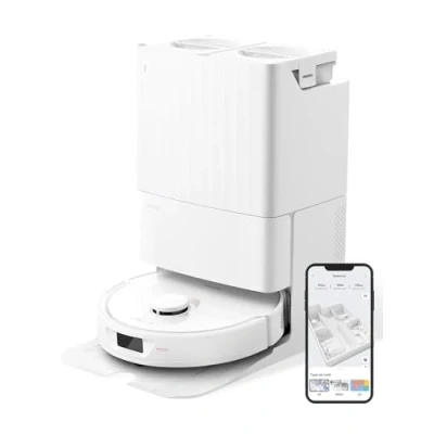 Immagine di roborock Q Revo Robot di aspirazione e pulizia con stazione (potenza 5500Pa, durata della batteria 180 minuti, serbatoio polvere da 350 ml, dell&#039;acqua 80