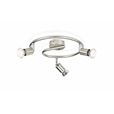 Immagine di Philips LED Limbali Lampada Faretti a Spirale 3 Luci x 50 W, Argento
