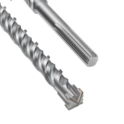 Immagine di Punta per trapano SDS Max, 28 x 460 mm, con 4 punte in metallo duro e doppia vite, calcestruzzo, pietra, pietra naturale