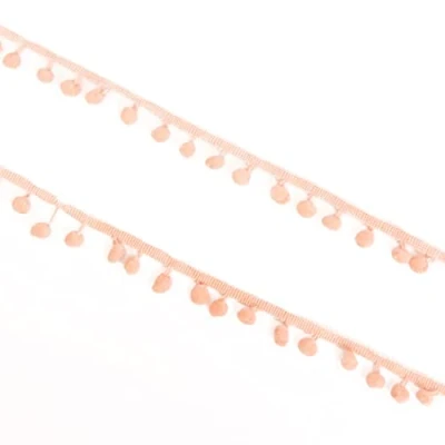 Immagine di Craftelier Nastro con pompon per decorare progetti di artigianato e scrapbooking Realizzato in poliestere Larghezza 12 mm (0,47&quot;) Lunghezza 2 m (78,74&quot;) Colore Rosa Baby