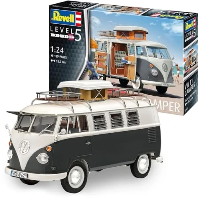 Immagine di Revell 07674 VW T1 Camper 1:24 Kit modellino in plastica non costruito/non verniciato