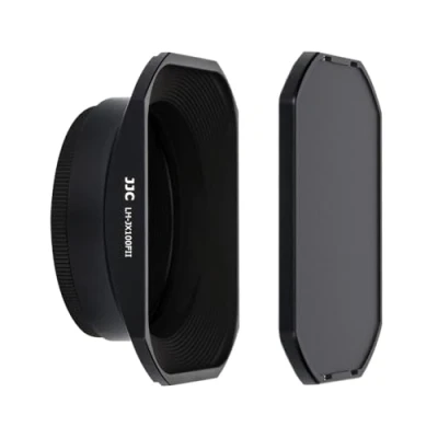 Immagine di JJC Paraluce per Fujifilm Finepix X100VI, X100V, X100F, X100S, X100T, X100, X70 con Copriobiettivo, Sostituisce Fuji LH X100 (Nero)