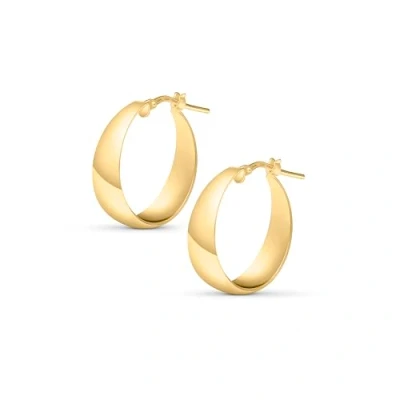 Immagine di Amberta Orecchini a Cerchio Spessi in Argento Sterling 925 da Donna: Oro per Donna 20 mm