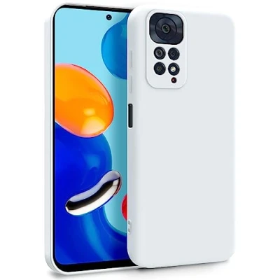 Immagine di MyGadget Cover per Xiaomi Redmi Note 11 11s Custodia in Silicone Morbido a Doppio Strato Case con Protezione Fotocamera &amp; Fodera Interna Antigraffio Bianco