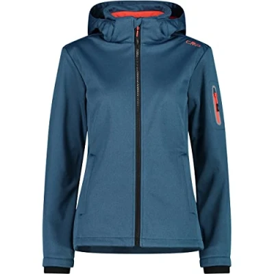 Immagine di CMP Giacca melange in softshell da donna con cappuccio removibile, Amaranto Mel. Fucsia, 48