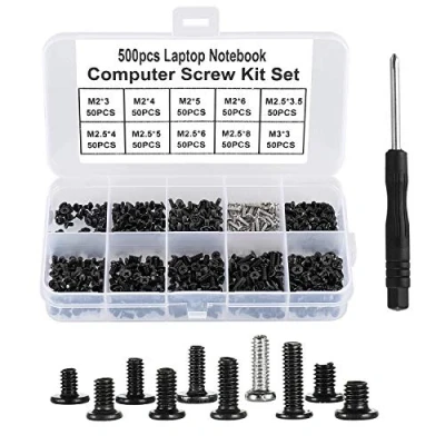 Immagine di FandWay, kit di viti per computer portatili M2 M2.5 M3, a testa piatta Phillips, riparazione elettroniche IBM, HP, Dell, Samsung, Sony, Toshiba, Gateway Acer Lenovo, ecc.