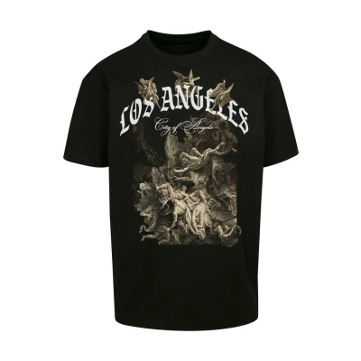 Immagine di Upscale by Mister TEE CITY OF Angels Oversize Tshirt con stampa, Uomo, Taglia: Large, Black