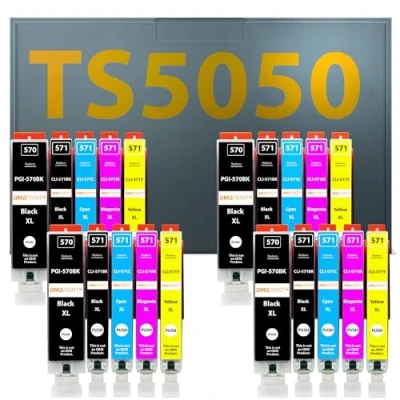 Immagine di Amaprint 20 XL cartucce per stampanti compatibile con Canon PGI 570 CLI 571 specifiche Pixma TS5050