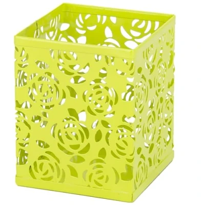 Immagine di RICOO Organizer Scrivania, Portapenne da Scrivania B003 GN, Porta Penne per in Metallo, Ideale Ufficio e Casa, Dimensioni: 8 x 10 cm, Verde