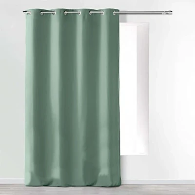 Immagine di Douceur d&#039;Intérieur, Tenda con occhielli (140 x 260 cm) Assoluto Salvia, Microfibra