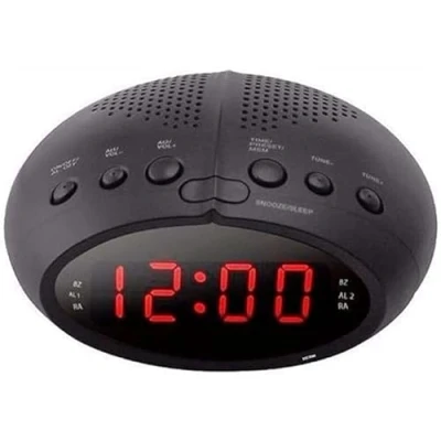 Immagine di SQUADO Radiosveglia Digitale con Display LED, Sveglia Radio FM Funzione Snooze, da Comodino
