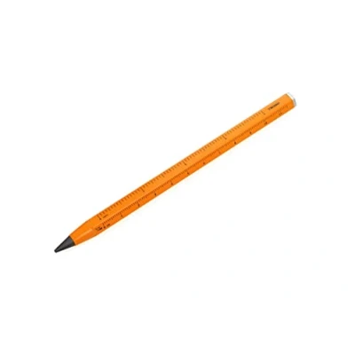 Immagine di Troika Construction Endless PEN20/NO Matita multitasking con punta di scrittura infinita sostenibile righello intercambiabile alluminio, metallo neon arancione