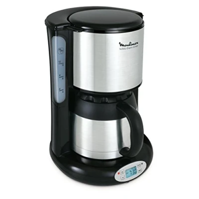 Immagine di Moulinex, (FT3628) macchina del caffè con timer termo digitale Subito, 4 programmi, caraffa termica, 0,9 l, acciaio inox e nero opaco