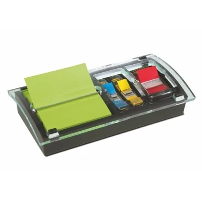 Immagine di Note and Flag Dispenser, 3 x Canary Notes Assorted Flags, Black Sold as 1 Each