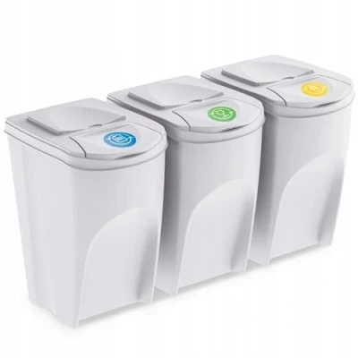 Immagine di Prosperplast Set 3 x 35 l cestino riciclaggio SORTIBOX ashen