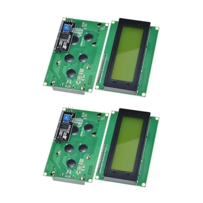 Immagine di 2 pezzi IIC I2C Serie 2004A 20x4 LCD Modulo di visualizzazione retroilluminazione verde per Arduino dotato adattatore interfaccia IIC/I2C