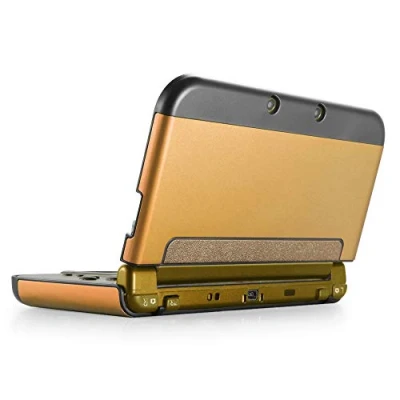 Immagine di TNP Custodia Protettiva in Plastica Alluminio per Corpo Intero New Nintendo 3DS XL LL 2015 Pelle Rigida Switch Giochi Accessori Console Videogiochi Protezione Lite Case Cover Oro