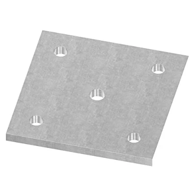 Immagine di Fenau Piastra di ancoraggio D: 120x120x8 mm Acciaio (grezzo) da saldare/con fori per il fissaggio a parete o pavimento