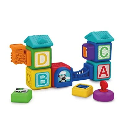 Immagine di Baby Einstein Connectables Set di blocchi magnetici multiattività per costruzioni Bridge &amp; Learn, giocattoli montessori, dai 6 mesi in su, 15 pezzi