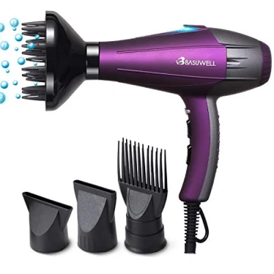 Immagine di Basuwell Asciugacapelli Professionale ioni 2100W per Capelli con Tecnologia a Ioni, Basso Rumore 2 Velocità e 3 Temperature un&#039;Asciugatura Rapida Styling Lunga Durata Accessori Includere