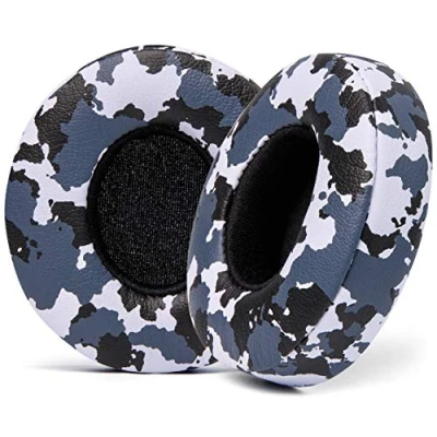 Immagine di Cuscinetti auricolari di ricambio extra spessi per cuffie Beats Solo 2 e 3 wireless ON Ear Wicked Cushions Pelle morbida, memory foam lusso, adesivo forte Snow Camo