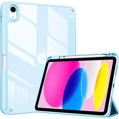Immagine di ProCase per iPad 10a Generazione Custodia 2022 [A2696 A2757 A2777], 10,9 Pollici Sottile Protettiva Leggera Smart Cover 10, Auto Sveglia/Sonno Blu Cielo