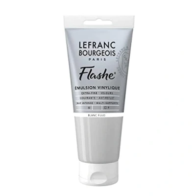 Immagine di Lefranc Bourgeois Flashe 300525 Pittura acrilica e vinile, altamente pigmentata, elastica, resistente alla luce, all&#039;invecchiamento, opaca, per interni ed esterni, tubetto da 80 ml
