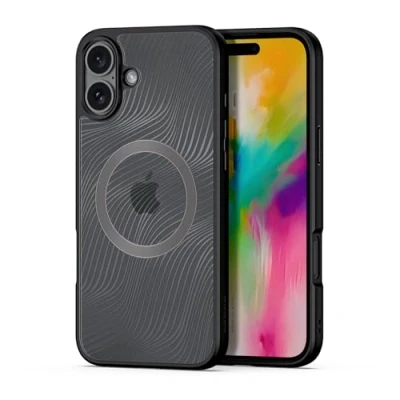 Immagine di Dux Ducis Custodia Aimo Mag con MagSafe per iPhone 16 Plus Nero (Apple Plus), Cover smartphone,