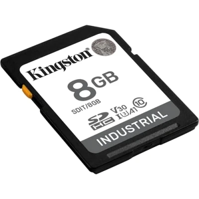 Immagine di Kingston Industrial SD Card, Up to 100MB/s, High Endurance, UHS I U3 V30 A1, (SDIT/8GB)