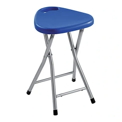 Immagine di Gedy Bagno Sacchetto, Misure e Peso: 46,5X30X29,3 CM &amp; 1,17 kg, Sgabello richiudibile in Metallo resine, Finitura Blu, Design R&amp;S, 2 Anni di Garanzia, Unica