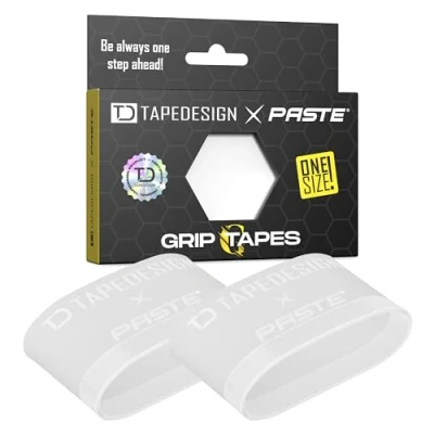 Immagine di TAPEDESIGN Supporto per parastinchi Grip Tapes in silicone, da calcio, uomo, donna, trasparente, calzettoni trasparente
