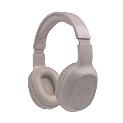 Immagine di Mars Gaming MHW ECO, Cuffie Wireless Ecologiche, Bluetooth 5.1, Microfono, Materiale Organico Wheat Straw