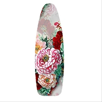 Immagine di wj1 Copriasse da Stiro, Stiro Regolabili, Copri ASSE Extra Large, 100% Cotone, Imbottitura in Feltro Addensato, con 4 Clip, 155 x 60 cm, XXL