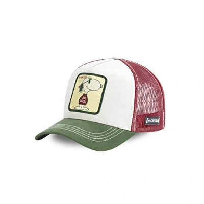 Immagine di Capslab Snoopy The Peanuts Gray Green Red Trucker Cap One Size