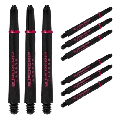 Immagine di Harrows 3 set di freccette Supergrip Carbon Dart Stems 9 in totale Medium, Midi &amp; Short (rosso, medio)