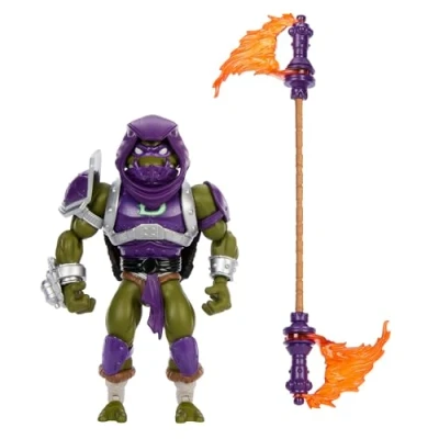 Immagine di Masters of the Universe Origins Donatello Turtles Grayskull, action figure snodata con accessori, crossover Donnie Reptile tra MOTU e Tartarughe Ninja, giocattolo per bambini, 6+ anni, JBM98