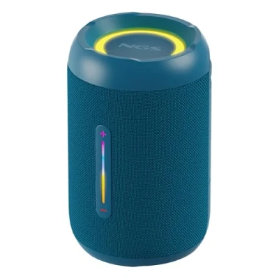 Immagine di NGS Roller Furia 2 Tiny Blue Altoparlante Portatile Compatibile con Tecnologia Bluetooth, Impermeabile IPX7, 20 W, True Wireless, USB, 7 Ore di Durata della Batteria, Blu