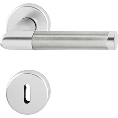 Immagine di HOPPE, 3286690, Manico set con rosette Amsterdam BB Buntbart, anodizzato argento/acciaio inossidabile