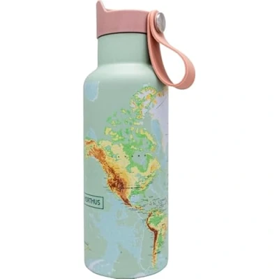 Immagine di NERTHUS FIH 1333 Bottiglia Sport CLICK &amp; DRINK! a Doppia Parete da 500 ml con Tappo Scatto, Idratazione e Stile in un Design Premium Mappa