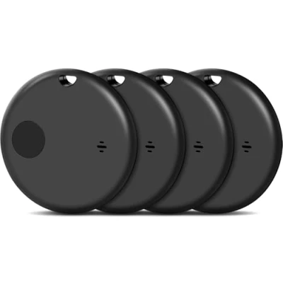 Immagine di Pohicoo Air Tag Tracker 4 pezzi, Smart Finder Compatibile con Apple Dov&#039;è (solo iOS), Localizzatore di oggetti Bluetooth per valigie/portafogli/chiavi/borse/bagagli, batteria sostituibile