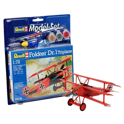 Immagine di Revell Set Fokker Dr.1 Triplane Modello, Scala 1:72, Multicolore, 64116