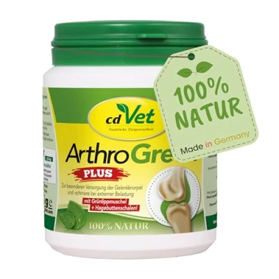 Immagine di cdVet Natural Products ArthroGreen plus 75 g optimally supports the musculoskeletal system and joints in acute phases nutrition related support for strength of bones cartilage