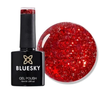 Immagine di Bluesky Smalto Per Unghie Gel, Disco Ball, Sp22, Argento, Bianca, Luccichio (Per Lampade Uv E Led) 10 Ml
