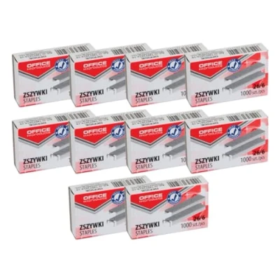 Immagine di Office PRODUCTS 18072439 19 Graffette per graffette, 26/6, argentate, 10.000 pezzi (10 x 1000 pezzi)
